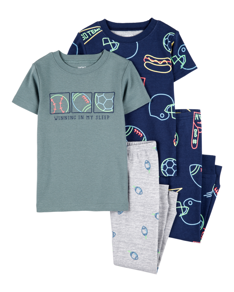 Toddler 4-Piece Sports Cotton Pyjamas
